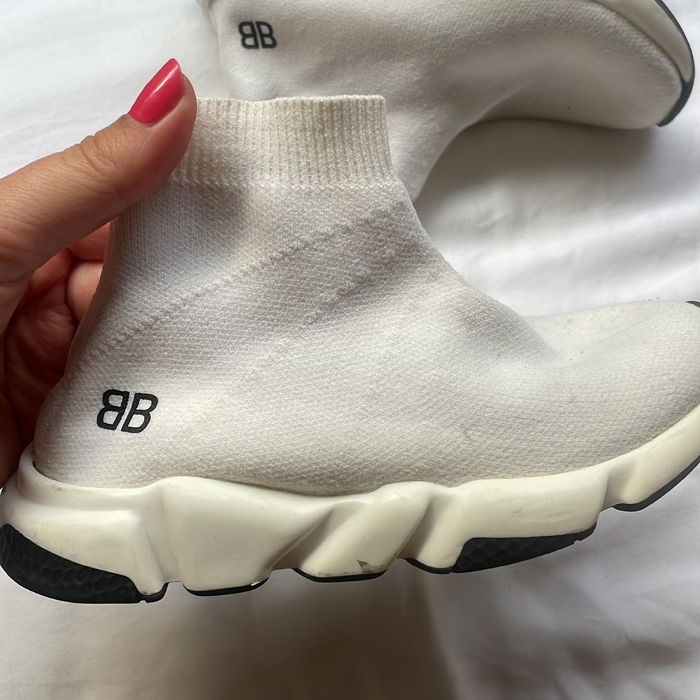 Balenciaga Off-White Sock Sneakers Shoes Child Size 10-11 27-28 - Picture 4 of 7